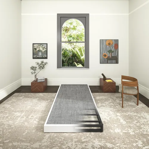 Vista 3 de Base de cama de metal resistente de 5 pulgadas, tamaño individual, base de cama de perfil bajo, capacidad de peso de 2500 libras, fácil montaje