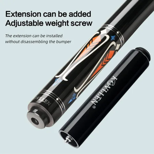 Vista 113 de KONLLEN Carbon Fiber Pool Cue Stick 58-inch Professional Pool Sticks Low Deflection Pool Cue for Adults Ultra-Smooth Billiard Cues with 12.5mm Tip