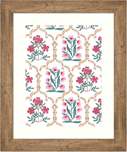 Amanti Art Framed Wall Art Print 24x20 Garden Wall I by Melissa Wang, Flowers Wall Art, Vintage Decor, Small Poster Painting Artwork for Living