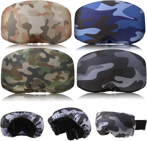 Vista 20 de Civaner 4 Piezas Funda para Gafas de Esquí y Snowboard, Funda para Gafas de Microfibra, Protección Contra Rayones y Polvo para Viajes