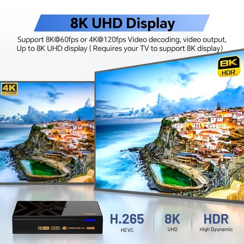 Vista 5 de Kinhank Super Console X5 PRO Retro Gaming Console with 16,000+ Games,Android 12.0 OS, Emulator Consoles,8K UHD Output, AV1, WiFi 6 BT 5.0, RK3588S