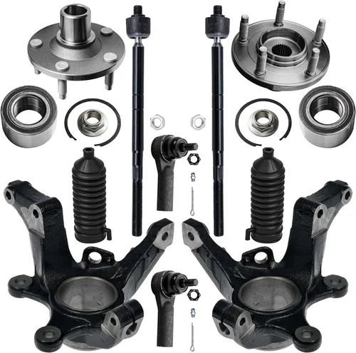 Vista 344 de Detroit Axle - Kit de cubos de rodamiento de rueda delantera de 6 piezas para Dodge Dart 2013-2016, Chrysler 200 2015-2017, 2 cojinetes de rueda