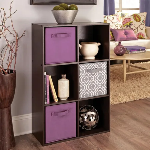 Vista 4 de Cajón de tela cúbico ClosetMaid 11469, morado, empaque de 2