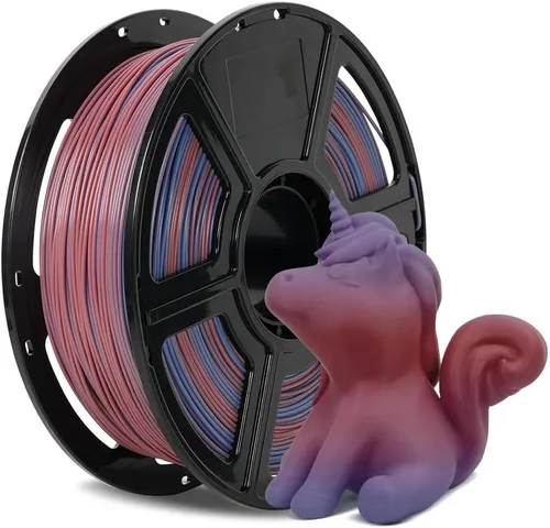 Vista 28 de FLASHFORGE Filamento para impresora 3D Chameleon PLA, filamento con cambio de color 1.75mm, cambia de color con la luz y los ángulos, carrete de 1
