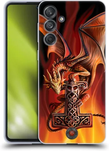 Vista 60 de Head Case Designs Officially Licensed Anne Stokes God's Hammer Guardian Dragons Gel Case [Military Grade Protection] Compatible with Samsung Galaxy