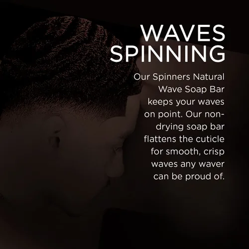Vista 5 de Xotics Spinners Wave - Barra de jabón para hombres y mujeres con cacao y manteca de karité, 5 onzas, barra de champú natural de 360 ondas hechas a