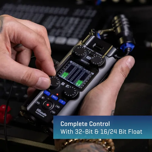 Vista 4 de Zoom H5 Studio - Grabadora de mano para músicos, podcasters y cineastas con micrófonos estéreo grandes, 2 preamplificadores de calidad profesional