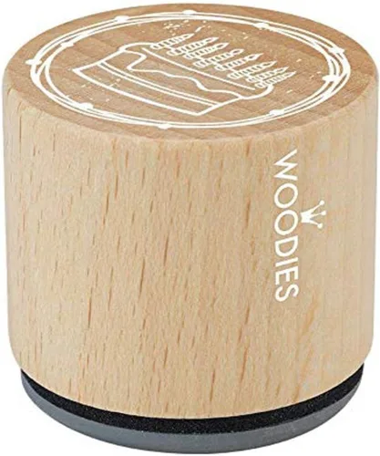 Vista 7 de WOODIES - Sello temático para todas las ocasiones "Flower Pot", impresión de 1-3/16 pulgadas