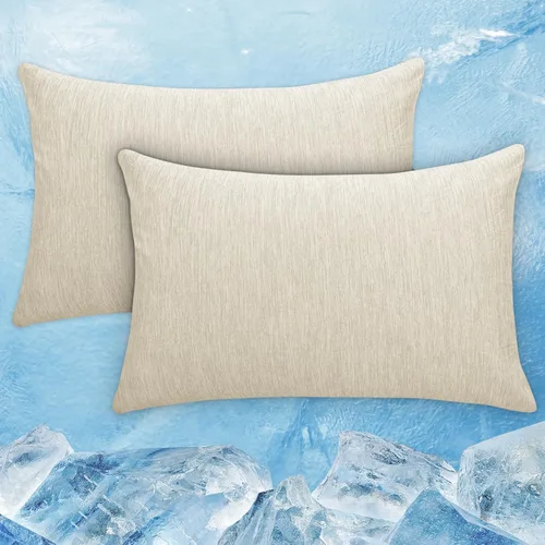 Vista 26 de CHOSHOME Fundas de almohada refrescantes con cremallera Fundas de almohada Q-Max > 0.45 con cremallera para personas que duermen con calor, suaves