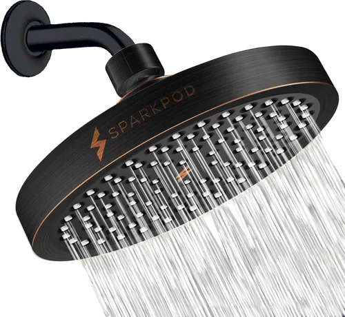 Vista 27 de SparkPod Cabezal de ducha – Lluvia de alta presión – Diseño de lujo de alta calidad – Reemplazo ajustable fácil de limpiar para tus cabezales