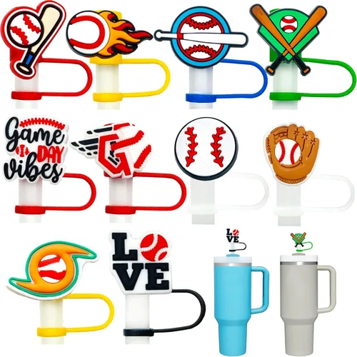 Vista 14 de 10 tapas de popote para vaso Stanley Cup de 30 y 40 onzas, de 0.394 in, reutilizables, de silicona, para popote, accesorios para copas Stanley