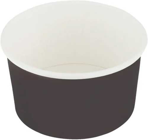 Vista 2 de Restaurantware Coppetta Coppetta - Tazas de helado desechables negras de 12 onzas de 200 CT - Coppetta Tazas extra grandes para bebidas calientes