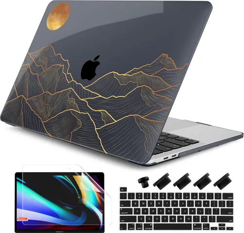 DONGKE - Funda para MacBook Pro de 13 pulgadas M2 M1 2026-2020 Abstracto Montaña X692