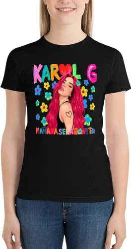 Vista 7 de Karols G Shirt Mananas seras Bonitos Camiseta para Mujer