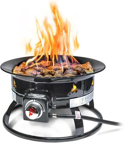 Outland Living - Chimenea de propano portátil de 19 pulgadas, 58,000 BTU de gas sin humo | Perfecta para camping, patio, jardín, tailgating,
