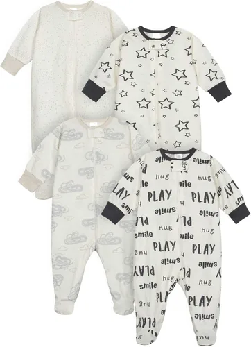 Onesies Brand Unisex Baby 4-pack Sleep 'N Play Footies Multi Pack