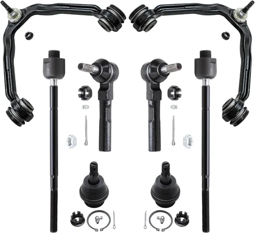 Vista 183 de Detroit Axle - Kit de brazos de control delanteros 2WD de 8 piezas para Ford F-150 Lincoln Mark LT 05-08, 4 brazos de control superior e inferior