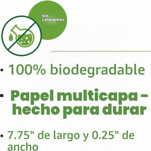 Vista 4 de Comfy Package Paquete de 200 pajitas de papel Kraft, 100% biodegradables y sin tinta, pajitas para beber y manualidades, papel kraft