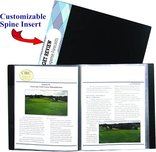 Vista 4 de C-Line, libro de presentación con protectores para encuadernación de bolsillo, para insertos de 8.5 x 11 pulgadas, color negro, Negro