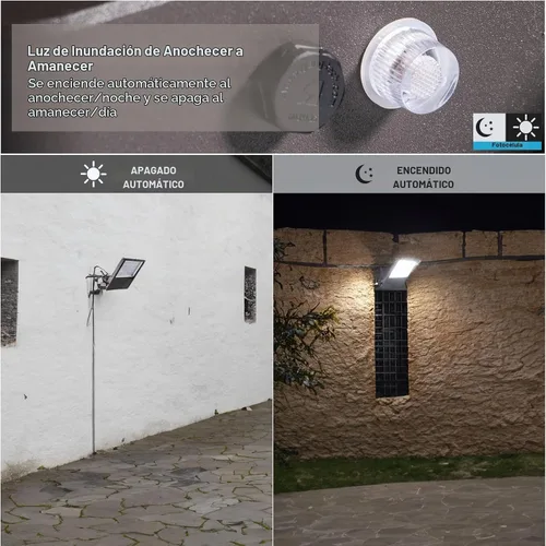 Vista 6 de Luz de inundación LED Lightdot 400W para exteriores con fotocélula del atardecer al amanecer