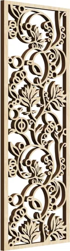 Vista 127 de Ekena Millwork WALW10X25X0250CAPCH Paneles de pared de madera con calado decorativo caspio, 9 3/8 pulgadas de ancho x 24 3/8 pulgadas de alto, cereza