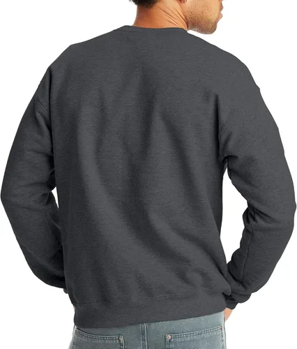 Vista 2 de Hanes EcoSmart Sudadera de forro polar para hombre, sudadera de mezcla de algodón, sudadera de cuello redondo para hombre (paquete de 1 o 2)