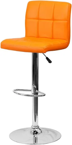 Vista 2 de KLS14 - Taburetes de diseño moderno, asiento elevado, ajustable, hidráulico, giratorio de 360 grados, marco de acero resistente, asiento acolchado