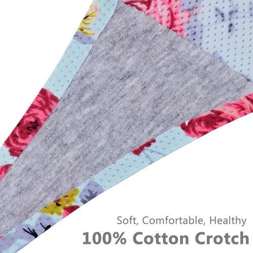 Vista 6 de VOENXE - Paquete de 5 - 10 tangas sin costuras para mujer ropa interior discreta