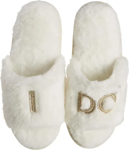 Vista 7 de Dearfoams Unisex-Adult Women's & Men's BrideBridesmaid I Do & I Do Crew Giftable Wedding Slide Slipper