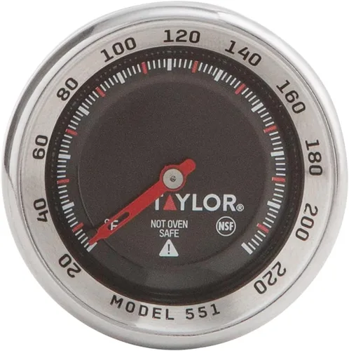 Vista 8 de Taylor Termómetro analógico de lectura instantánea serie Pro, monitoreo de temperatura: 120F a 220F, negro
