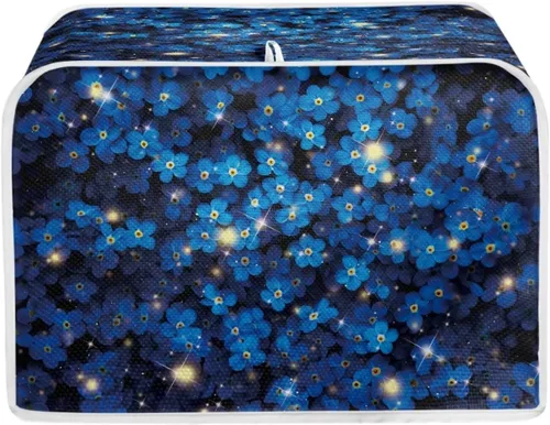 Vista 19 de Talayituse Funda para tostadora con estampado de huellas bohemias de 4 rebanadas para pan, cubierta lavable para tostadora de cocina, cubierta