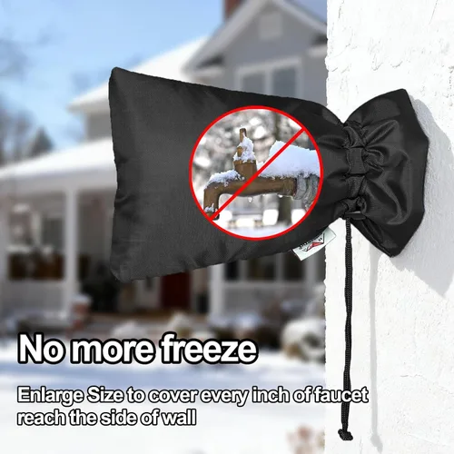 Vista 7 de Cubierta de Grifo al Aire Libre Ampliada para Protección contra Congelación en Invierno, Thinsulate de 3M, 10”H x 6.3”W Fundas para Aspersores