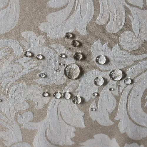 Vista 2 de Tektrum Mantel rectangular de damasco jacquard de 60 x 102 pulgadas, resistente al agua, a prueba de derrames, resistente a las manchas, sin