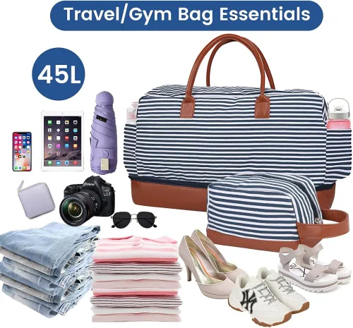 Vista 7 de Bolsa de lona para mujereshombres, bolsas deportivas de gimnasio