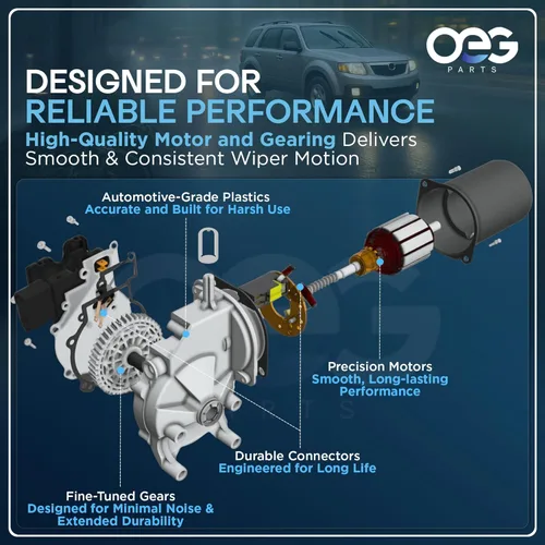 Vista 7 de OEG Parts Motor de limpiaparabrisas delantero compatible con Volvo XC90 04-14 2004 2005 2006 2007 2008 2009 2010 2011 2012 2013 2014 8693848