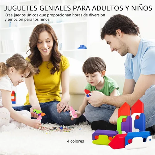 Vista 3 de 8 piezas de juguete de plástico de gravedad 3D navaja automática de impresión cuchillo de zanahoria, juguetes fidget de cuchillo sensorial
