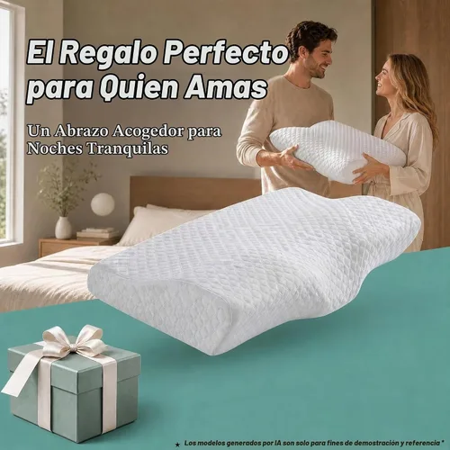Vista 9 de WINGLAM Almohada de espuma viscoelástica para aliviar el dolor de cuello, almohada ortopédica ergonómica de apoyo cervical para personas que duermen