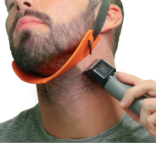 Vista 3 de Quality Time Kit de plantillas para moldear barba, 2 guías premium multiestilo para barba y escote: manos libres, dos herramientas para líneas