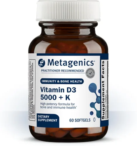Metagenics Vitamina D3 + K - para la salud de las arterias, apoyo inmunológico, salud ósea y del corazón* - Vitamina D con MK-7 (Vitamina K2) - Sin