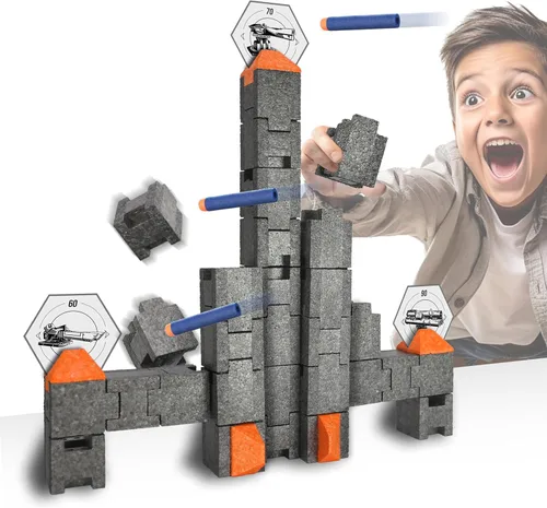 Paquete de nave espacial – Objetivos construibles y destruibles para pistolas Nerf – para niños mayores de 6 años – Juego de objetivos extremos y