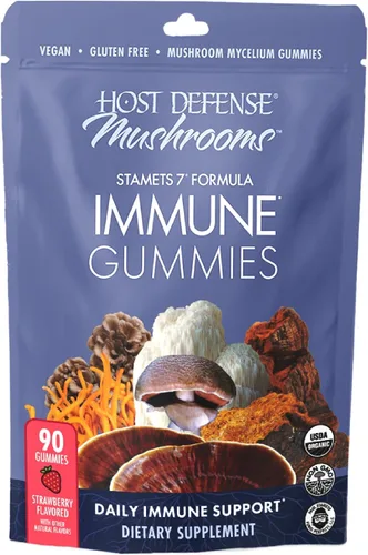 Host Defense Gomitas inmunológicas, suplemento de apoyo inmunológico, 90 Mezcla de 7 especies, suplemento de hongos, apoyo inmunológico con