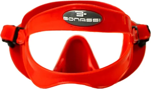 Vista 4 de Bonassi Hera Mask Frameless , Low Volume, Wide View, Micrometrical Strap Regulation Great for Diving and Snorkling with Box