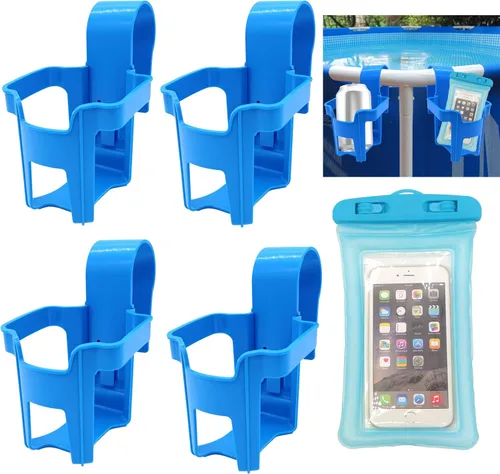 4 portavasos junto a la piscina para piscinas sobre el suelo soporte para tazas de piscina sobre el suelo se adapta a la mayoría de piscinas soporte