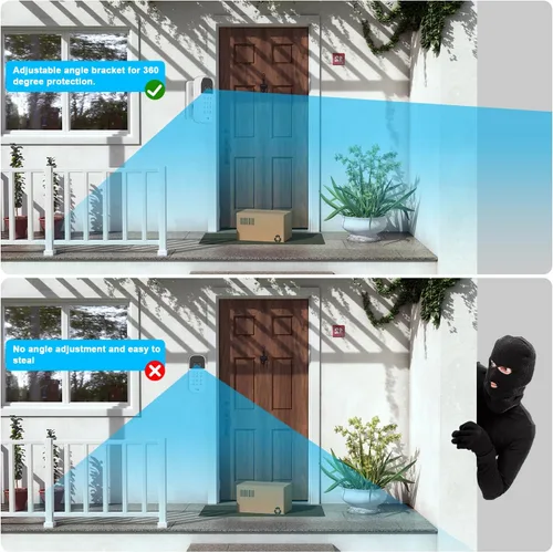 Vista 7 de Kit de adaptador de corriente de 20 pies para teclado de video myQ Smart Garage, ángulo ajustable (40 a 140) grados soporte de montaje para myQ