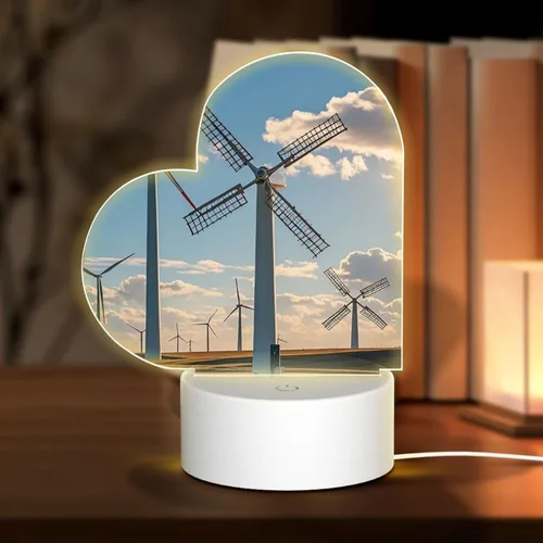 Vista 13 de 3D Night Light LED Light Lamp Base Personalized Gifts Acrylic Night Light Color Fusion Night Light Acrylic Plaque USB 3 Colors Change Smart Touch