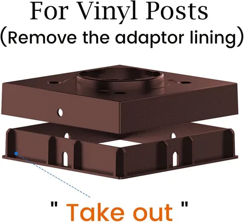 Vista 7 de SIEDiNLAR Luces solares para postes al aire libre, 2 modos de color, 8 LED para postes de 4 x 4, 5 x 5, 6 x 6 pulgadas, decoración de patio, Marrón