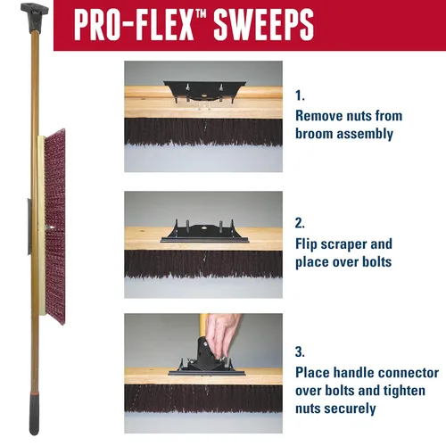 Vista 5 de Weiler 44604 Pro-Flex - Bloque de 24 pulgadas, relleno mediano de polipropileno granate, barrido