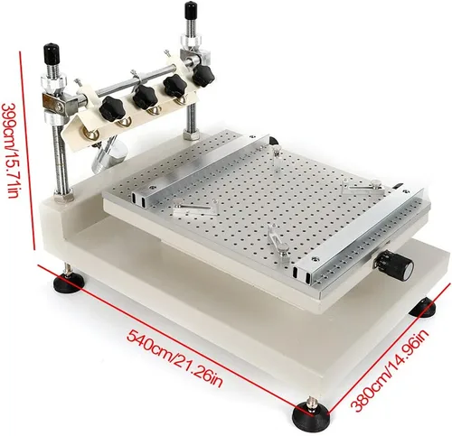 Impresora de pasta de soldadura 3040 Impresora PCB SMT Stencil Impresora 11.811x15.748 in Impresora de prensa manual ±0.0.039 in Máquina de