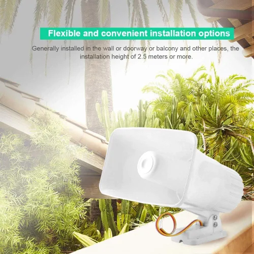Vista 4 de lyrlody 150 DB DC 12V Dual Alarm Siren, Loud High with ABS Fireproof Housing for Home Security Burglar Alarm System