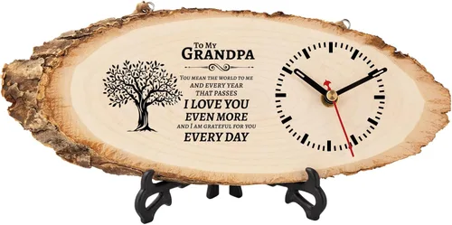 Vista 10 de BeauGift Regalos para hermano, reloj de madera de regalo para hermanos de hermanas, hombres, amigos, regalo de cumpleaños de Navidad para hermanos